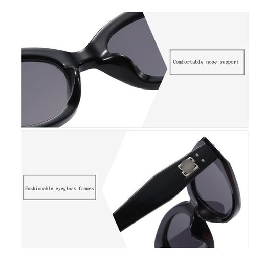 Fashion Retro Unisex Sunglasses - Black - image 4