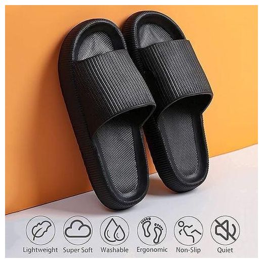 Fashion Men's Slippers, Home Shoes, Non-slip Bathroom Slippers - image 2