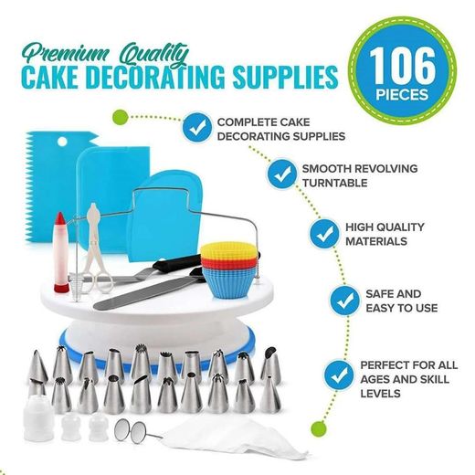 Generic Cake Baking Supplies Kit(1 06Pcs) Includes Cake Decorating Tools,Suitable Home Kitchen - image 2