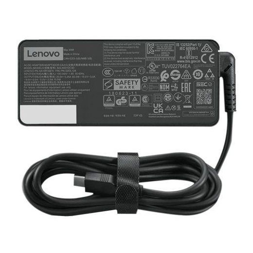 Lenovo Premium Replacement 65W USB Type C Adapter Fast Charger - Black - Black