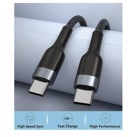 Generic INSTANT POWER BOOST! - FAST CHARGING Type C to Type C Cable - High-Speed Data & Quick Power Delivery - YOUR MODERN CHARGING SOLUTION!