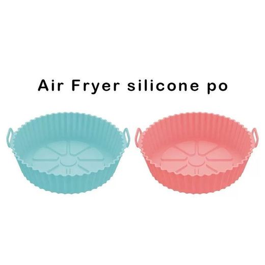 Generic 2 packs Air fryer silicone baking tray - Baby Pink and Light Blue - image 2
