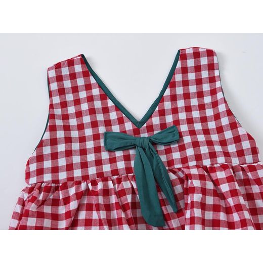 JOMAKE 6m-4Y girls' skirt, red tartan with bow - image 3