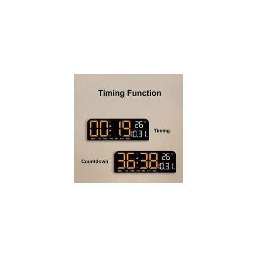Large Digital Alarm Clock Wall Clock