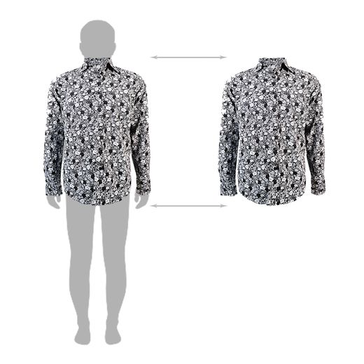 White Label Floral Print Long Sleeve Shirt - Black/White - image 4