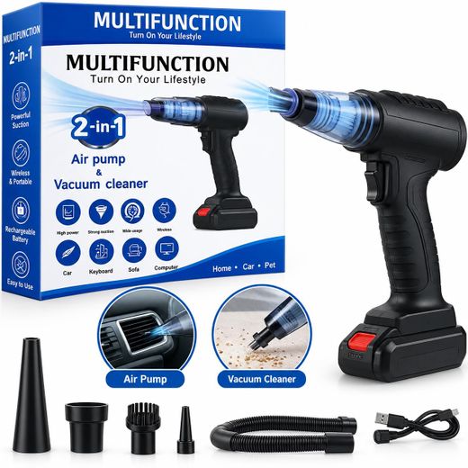 White Label 2-in-1 Multifunction Cordless Air Pump & Vacuum Cleaner - image 2