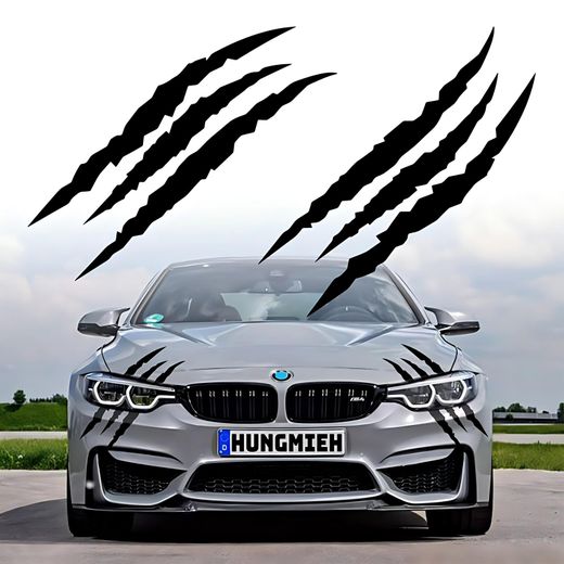 Generic Claw-print style car headlight stickers, motorcycle decorative stickers - image 2