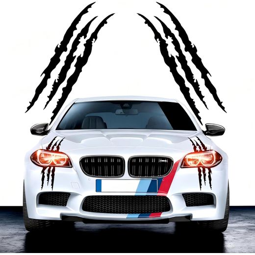 Generic Claw-print style car headlight stickers, motorcycle decorative stickers - image 3
