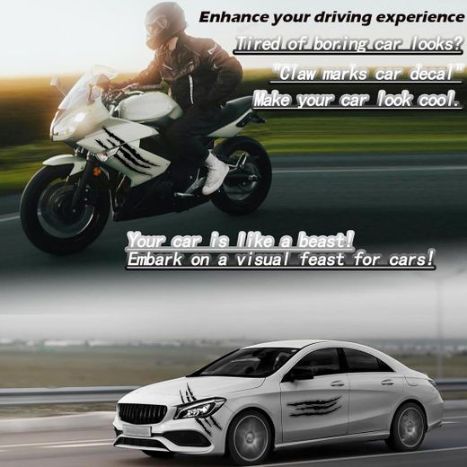 Generic Claw-print style car headlight stickers, motorcycle decorative stickers - image 4