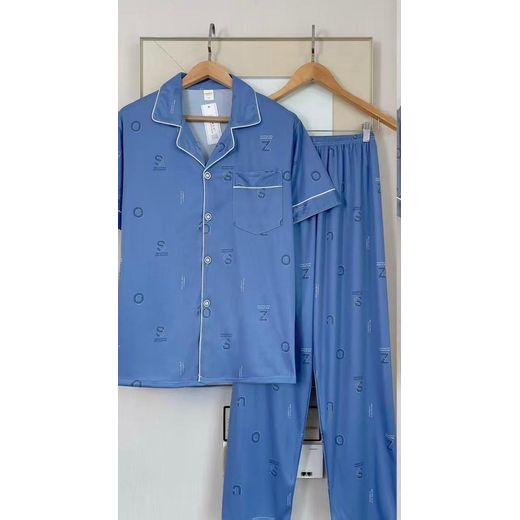 Unisex Pajamas Set Short Sleeves-Multicolored 
