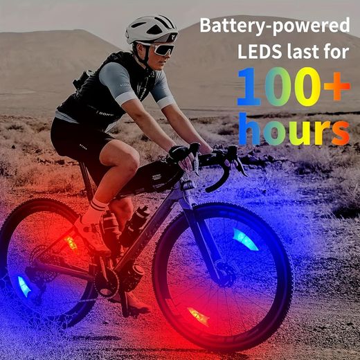 Generic Bicycle wheel spoke lights, motion-activated bicycle wheel lights, blue-purple-pink - image 2