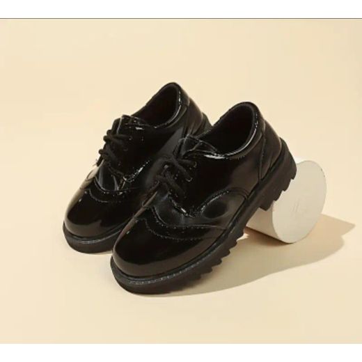 Kids Choices Boys Classic Shoes Lace Up Low Top Casual Shoes for School Parties and Everyday Wear - Black - image 4