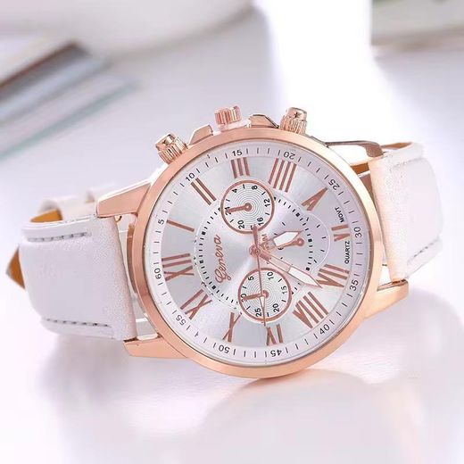 Generic Fashion Unisex Analog Leather wrist watch-pink - image 3