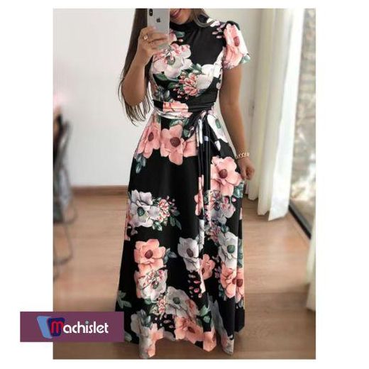 Machislet Machislet Ladies Gowns Active Casual Dresses Dinner Gown Dresses Female Skirts-Black