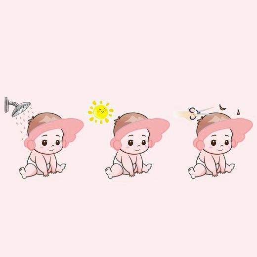 Generic Baby Bathing Shower Shampoo Visor Cap - Pink - image 2