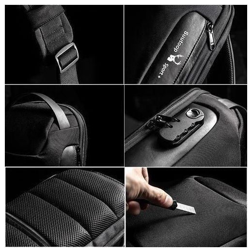 Fashion Waterproof Crossbody Bag for Men, Multifunction Messenger Bag Short Trip Accessory with Anti-theft, Chest Luggage - image 3