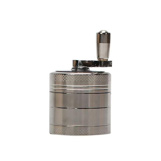 Generic 4-Layer Herb Grinder, Manual Spice Grinder with Handle -Silver