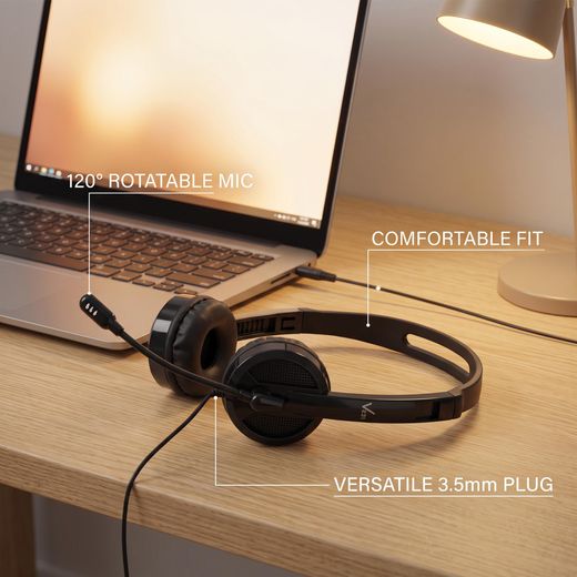 Generic USB Wired Stereo Headphone With Microphone & Noise Cancellation - image 4