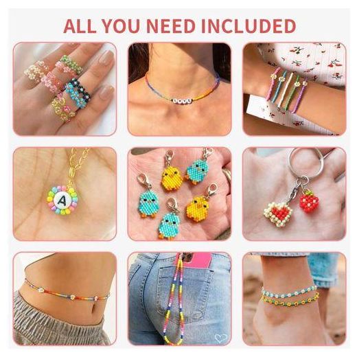 Fashion DIY Beaded Bracelet Making Kit 4000 Pieces - image 2