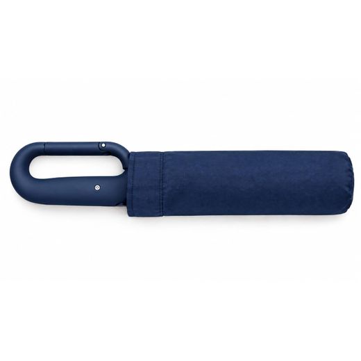 Suniel Portable Windproof Folding Travel Umbrella with Carabiner Hook Handle – Automatic Compact Rain & Sun Protection Umbrella – Navy Blue