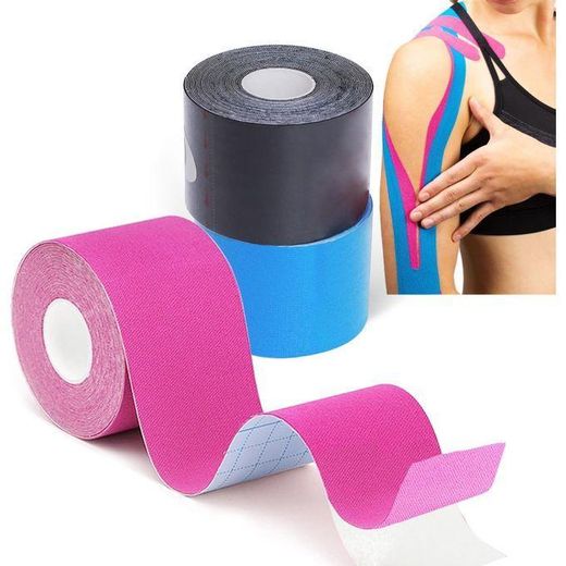 Genetic 3 Rolls of Waterproof Kinesiology Sports Tape 5m x 5cm- Multi