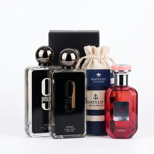 Matelot 3 in 1 set matelot, 9 PM afnan and mousuf perfume 