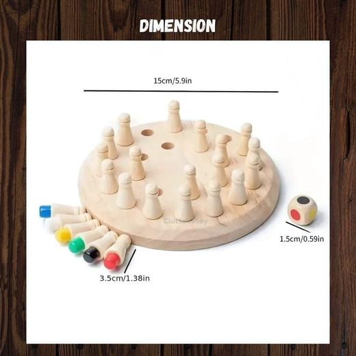 Generic Montessori Early Education Multi-Functional Memory Chess Game Exercise Baby Color Memory Cognitive Board Game Educational Toy Game - image 4