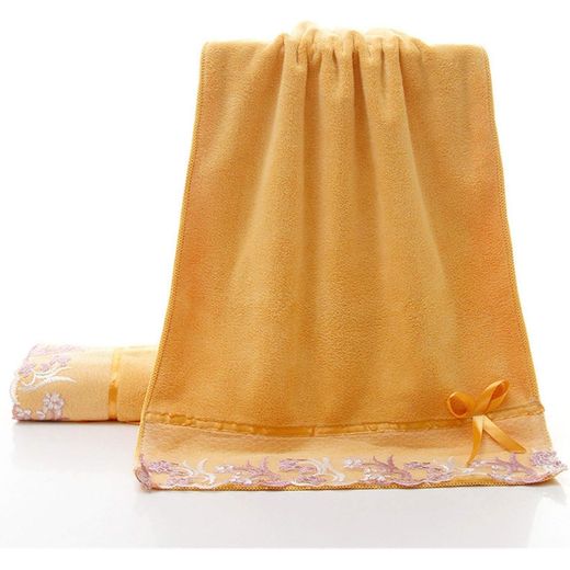 White Label 1Pc Bath Towel + 2Pcs Face Towels - Yellow/Multicolor - image 2