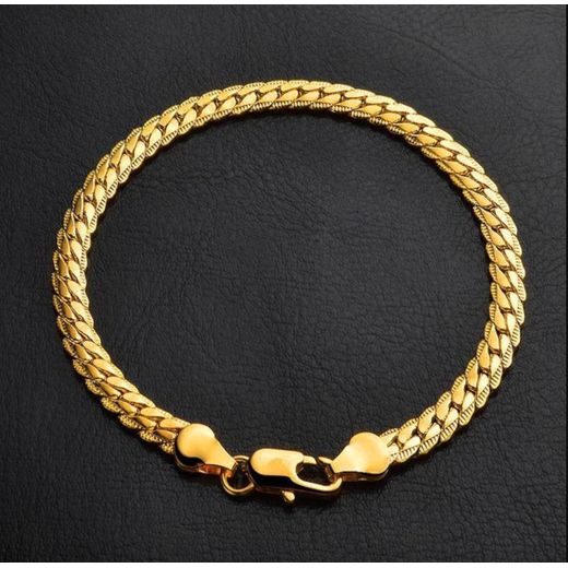 Fashion 18K Gold Color 5mm Full Sideways Necklace - image 3