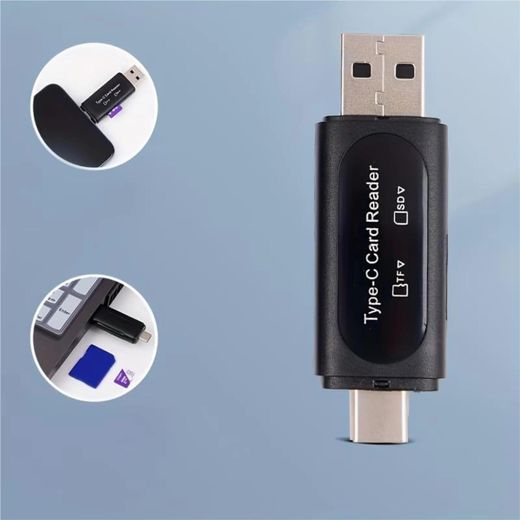 ShebSheb 4‑in‑1 USB 3.0 Type‑C & USB‑A SD Card Reader, Dual Slot Adapter for SD/TF Cards - image 4