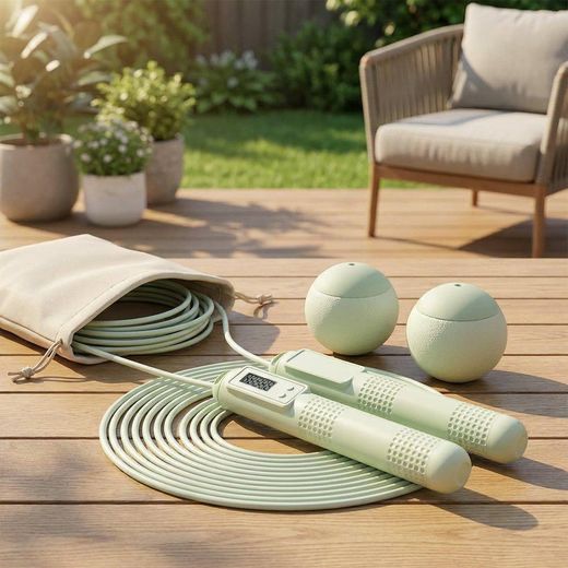 Generic Green Dual-Use Jump Rope (Long Rope + Load-Bearing Ball) + Free Storage Bag - image 3