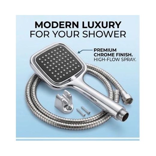 Premium Shower Head Set with Hose - Filter Gasket Prevents Clogging from Impurities and Iron Filings - image 3