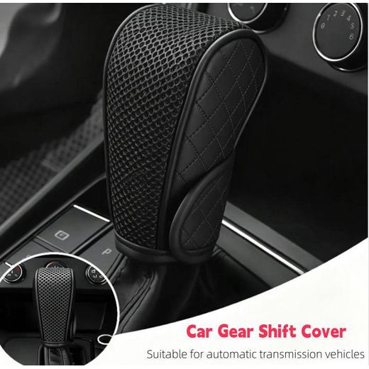 Generic  Gear Shift Knob Cover, Ice Silk Breathable Anti-Slip, Universal Fit Car SUV Auto
