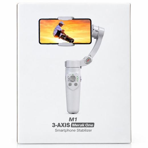 M1 Merak One 3-Axis Smartphone Gimbal Stabilizer – Face Tracking, Time-Lapse, Tripod, 2500mAh Battery