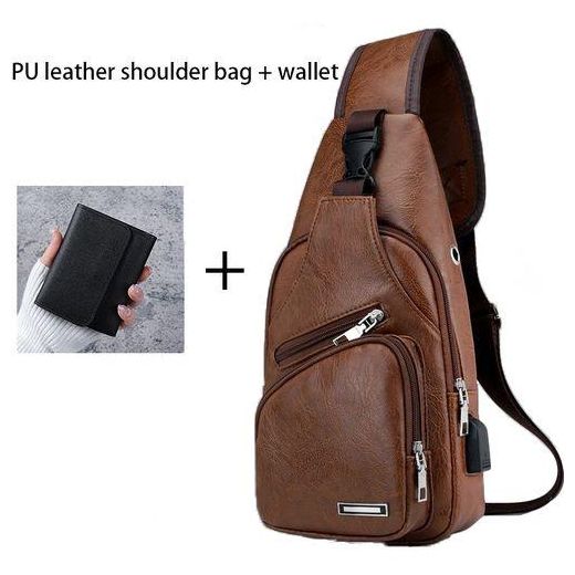 Fashion PU Fabric Casual Sports Shoulder Bag And Wallet 2 In 1 - image 3
