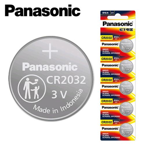 Panasonic CR2032 Lithium Coin Cell Battery 3V - Pack of 5