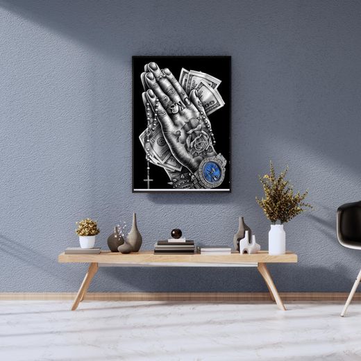 mosaic Praying hand wall picture frame