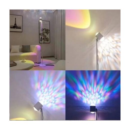 360° Rotatable Decorative Floor Lamp with 1.7m Stand – RGB Ambient Light for Living Room & Bedroom