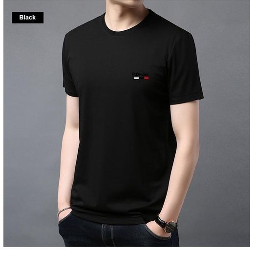 Fashion Men's 4in1  Ice Silk Elasticity Thin Top Breathable quick-dry Short Sleeve T-shirt - image 2