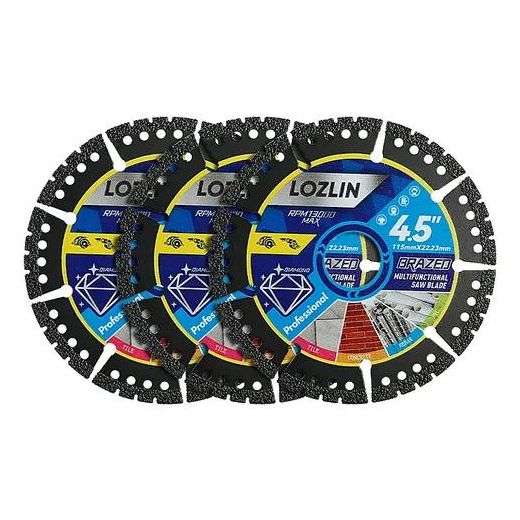 Generic Multi-Material Cutting Blades - 3PCS Options, Dry Cut for Metal, Tile, Stone - Angle Grinder Saw Blades for Cast Iron, Marble - Tool Accessories
