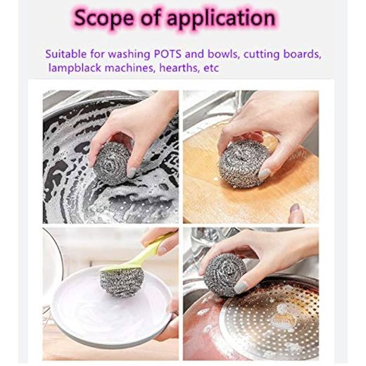 A Design 5pcs Steel Kitchen Scrubber - Multicolours - image 2