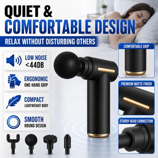 Generic Electric Massager Handheld Massager Gun Neck Vertebra Back Muscle Massage Body Massager Pain Relief - image 4