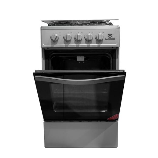 Nasco NASGC-SNIPER50TS-G Gas Cooker - 4 Burner - Silver