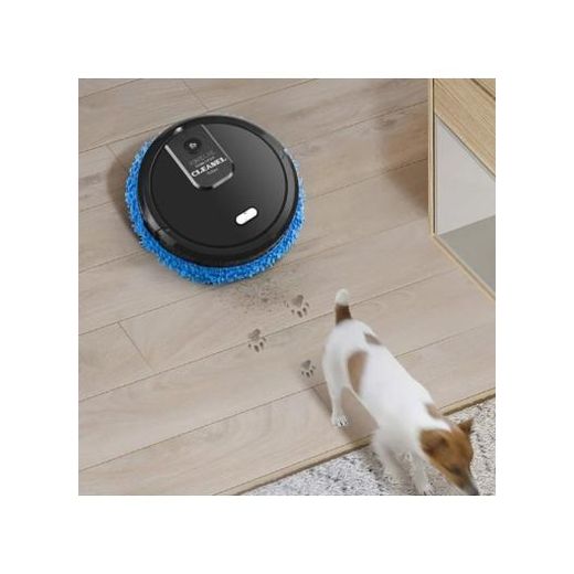 White Label 2-in-1 Robot Vacuum Cleaner With Smart Sweep & Strong Suction (D25 x H6.5)cm / (D9.84 x H2.56)inch - Blue - image 2