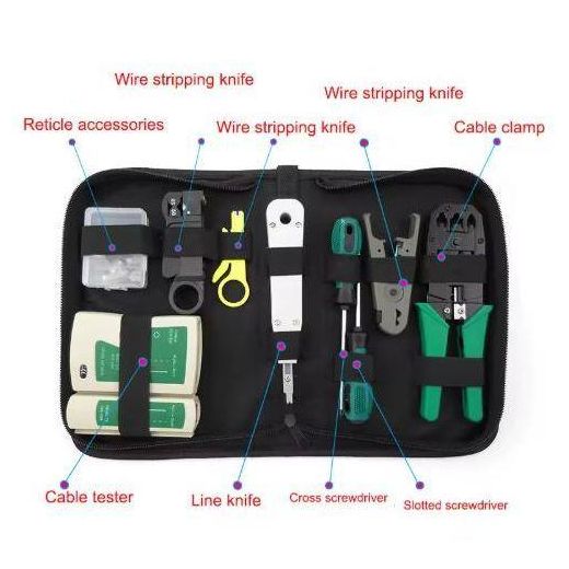 Generic Network Cable Crimping & Testing Tool Kit, Network Repair Tool, Professional Network Tool Kit, Network Cable Tester Kit, Patch Cable Tester - image 2