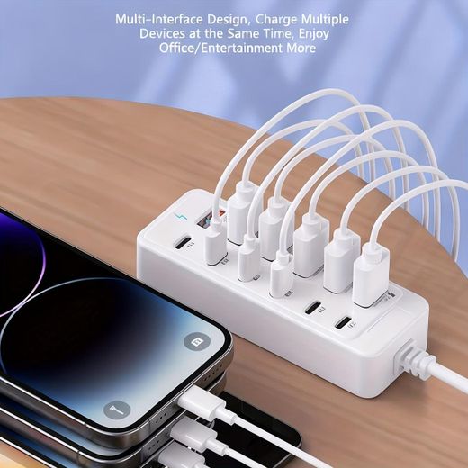 Beqqk 12-Port USB Fast Charging Station - 6×Type-C PD + 6×USB-A Ports,Can Use for Multiple Devices - image 2