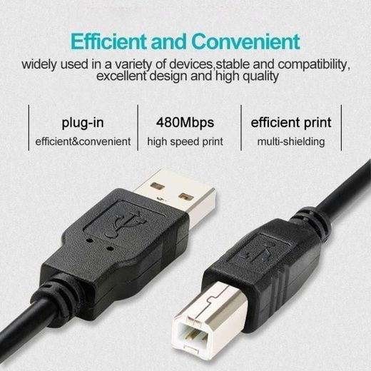 Generic USB Printer Cable 5m – High Speed USB A to USB B Cable for Printers and Scanners