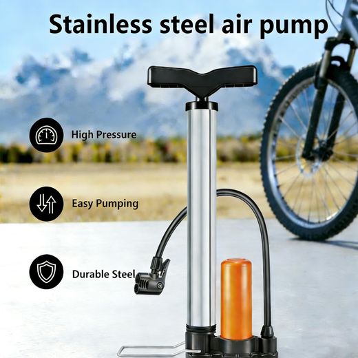 Generic Bike Pump Portable,Bicycle Tire Inflator with High-Pressure Buffer - image 2