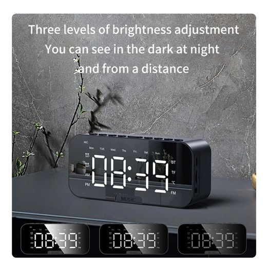 Generic Bluetooth Speaker Digital Alarm Clock Large LED Screen - image 3