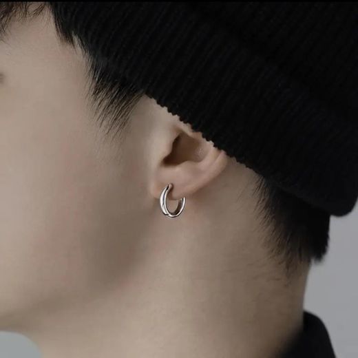 Generic Stylish Stainless Steel Hoop Earrings for Men - Single Pair - image 4